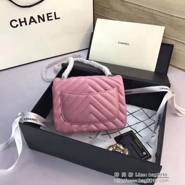 香奈兒CHANEL 升級版V線1115進口小羊皮全新經典單肩斜挎鏈條包 DSC1510